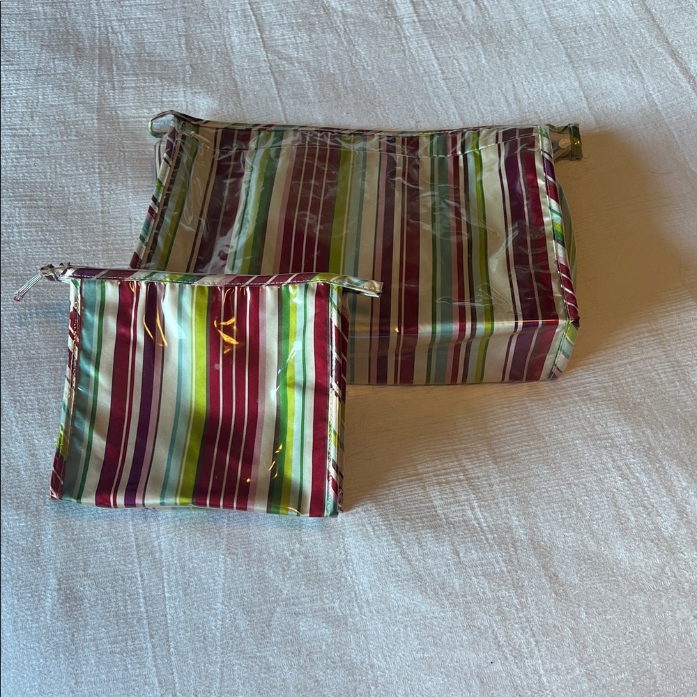 Pottery Barn bin tree ant cosmetic bags